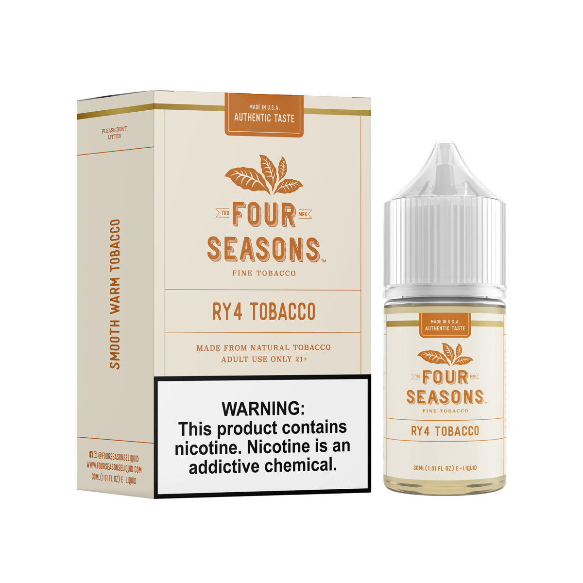 (TOBACCO/CLEAR) Four Seasons Series Sub Ohm E-Liquid