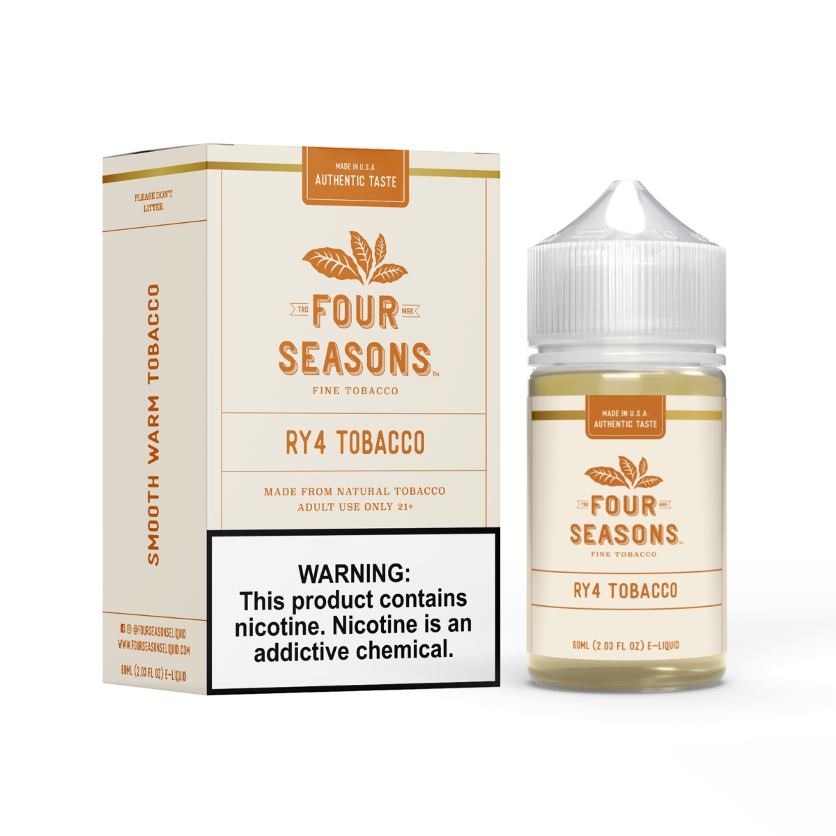 (TOBACCO/CLEAR) Four Seasons Series Sub Ohm E-Liquid