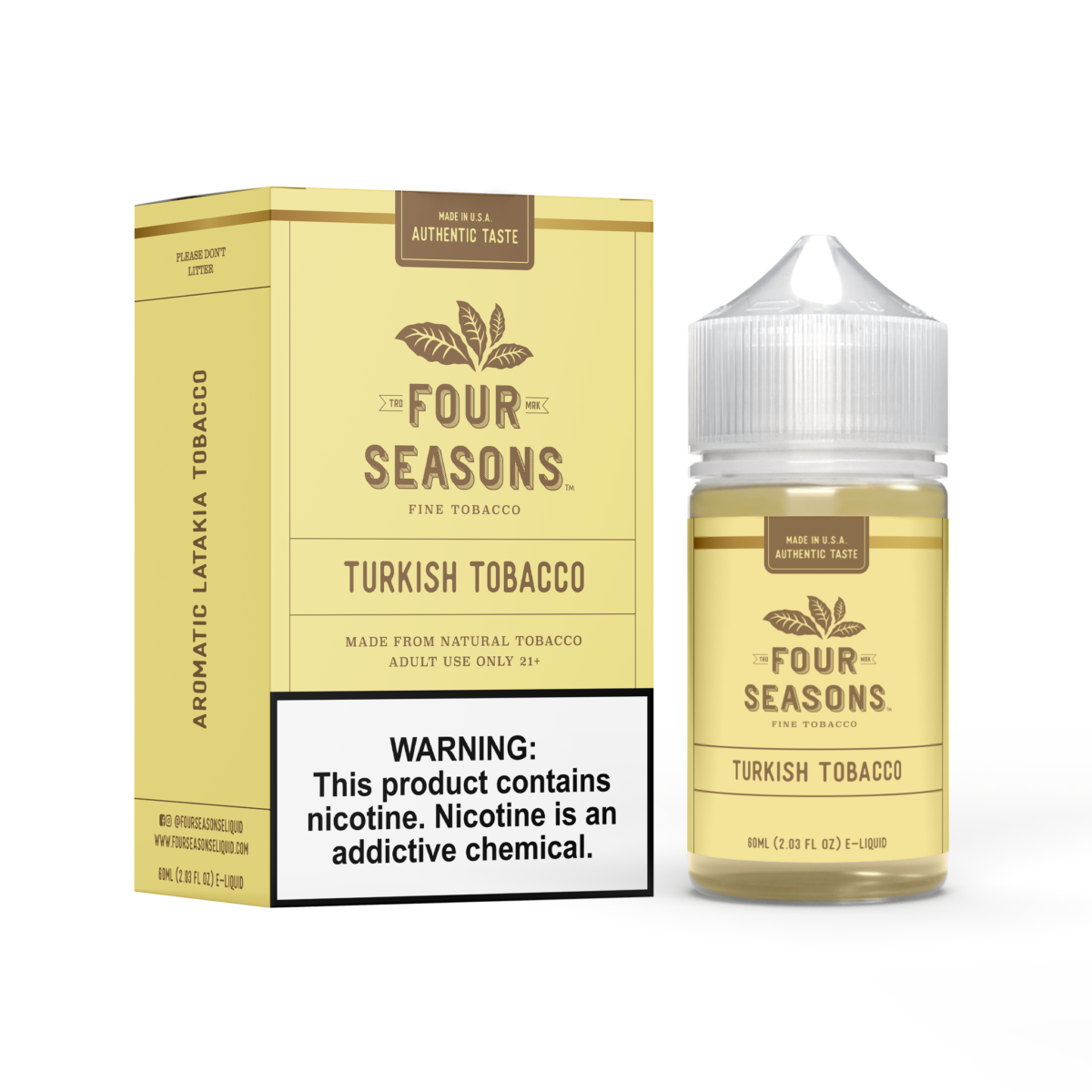 (TOBACCO/CLEAR) Four Seasons Series Sub Ohm E-Liquid