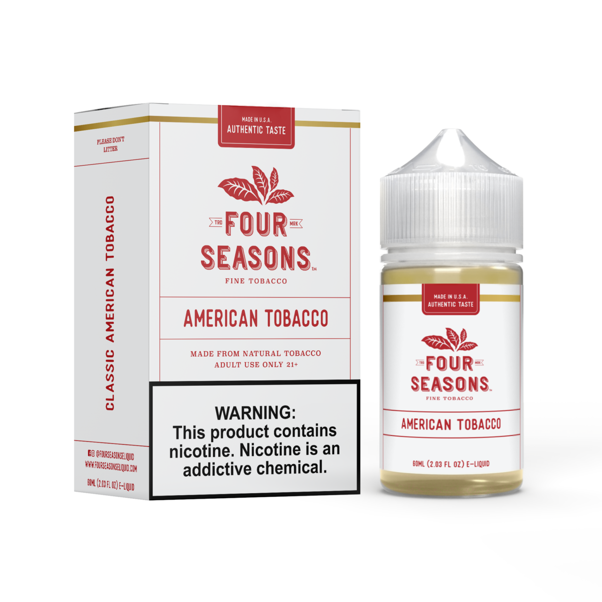 (TOBACCO/CLEAR) Four Seasons Series Sub Ohm E-Liquid