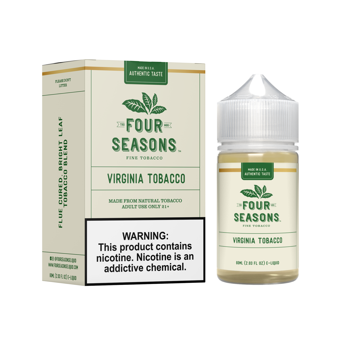 (TOBACCO/CLEAR) Four Seasons Series Sub Ohm E-Liquid
